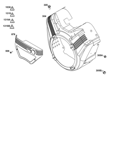 Part Location Diagram of 841489 Briggs and Stratton Housing-Blower